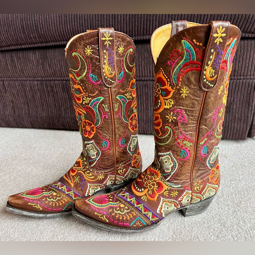 NEW Old Gringo 9.5 B Olivia Embroidered Western Cowboy Boots - Picture 3 of 10